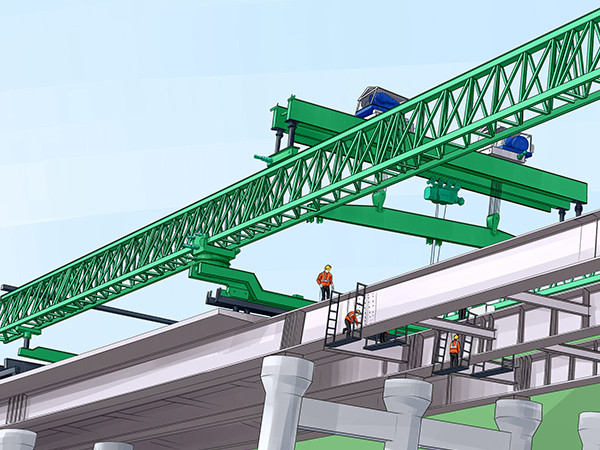 山东威海钢结构桥梁生产厂家 钢箱梁顶推过程